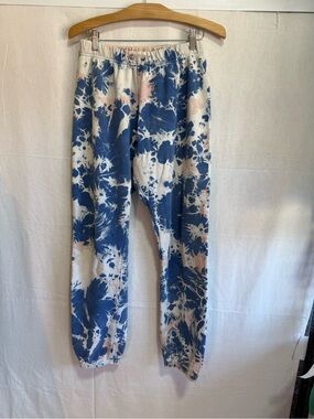 Pam & Gela Blue and Blush Tie-Dye Sweatpants